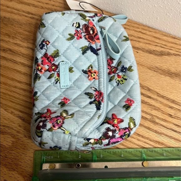 Vera Bradley Mini Blue Floral Cosmetic Pouch - Picture 5 of 6